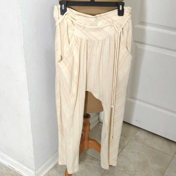 Free People Roll With It Cotton Harem Sun Bleached Combo Slouchy Pants - Picture 4 of 9